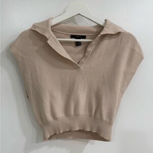 Forever 21 Tan V-Neck Sweater